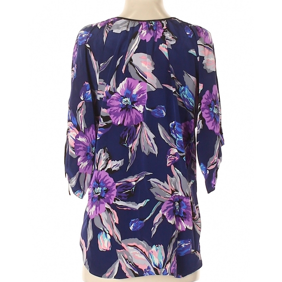 NWOT Yumi Kim 3/4 Sleeve Silk Floral Top S - Picture 2 of 2